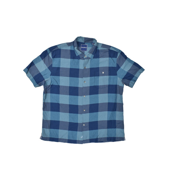 Tommy Bahama Men's Big & Tall 100% Silk Blue Plaid Button Down Shirt Size XXL - Picture 1 of 8